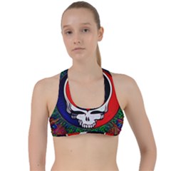 Grateful Dead - Criss Cross Racerback Sports Bra by Sapixe