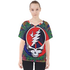 Grateful Dead - V-neck Dolman Drape Top