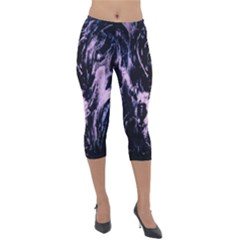 Ectoplasm Lightweight Velour Capri Leggings  by MRNStudios