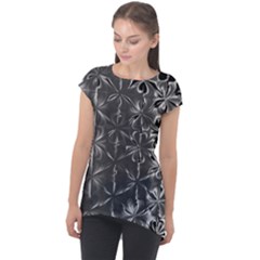 Lunar Eclipse Abstraction Cap Sleeve High Low Top by MRNStudios