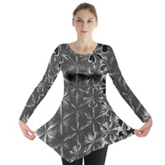 Lunar Eclipse Abstraction Long Sleeve Tunic  by MRNStudios