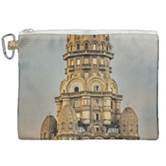 Salvo Palace Exterior View, Montevideo, Uruguay Canvas Cosmetic Bag (xxl) by dflcprintsclothing