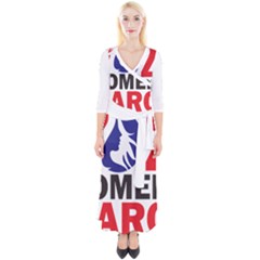 Womens March Quarter Sleeve Wrap Maxi Dress