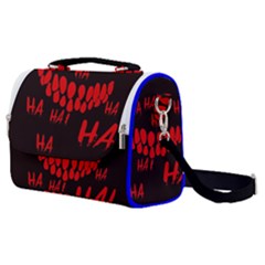 Demonic Laugh, Spooky Red Teeth Monster In Dark, Horror Theme Satchel Shoulder Bag by Casemiro