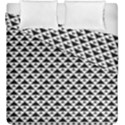 Black and white Triangles pattern, geometric Duvet Cover Double Side (King Size) View1