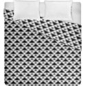 Black and white Triangles pattern, geometric Duvet Cover Double Side (King Size) View2