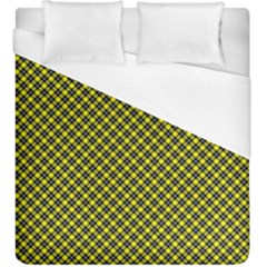 Cute Yellow Tartan Pattern, Classic Buffalo Plaid Theme Duvet Cover (king Size) by Casemiro