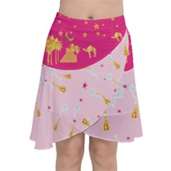  Genie Dreams Chiffon Wrap Front Skirt