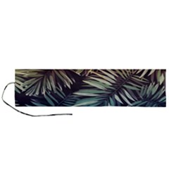 Tropical Leaves Roll Up Canvas Pencil Holder (l) by goljakoff