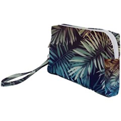 Tropical Leaves Wristlet Pouch Bag (small) by goljakoff