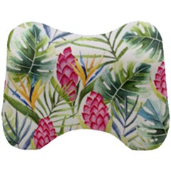 Tropical Flowers Head Support Cushion by goljakoff