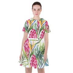 Tropical Flowers Sailor Dress by goljakoff