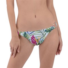 Tropical Flowers Ring Detail Bikini Bottom by goljakoff