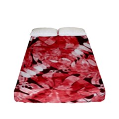 Red Leaves Fitted Sheet (full/ Double Size) by goljakoff