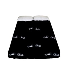 Black And White Boxing Motif Pattern Fitted Sheet (full/ Double Size) by dflcprintsclothing