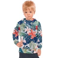 Tropical Flowers Kids  Hooded Pullover by goljakoff