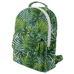 Green Leaves Flap Pocket Backpack (small)