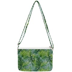 Green Leaves Double Gusset Crossbody Bag by goljakoff