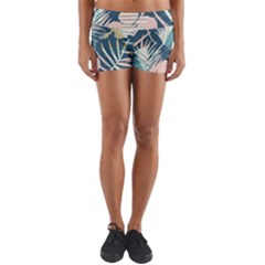 Abstract Flowers Yoga Shorts by goljakoff