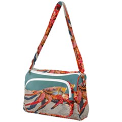 Colored Crab, Galapagos Island, Ecuador Front Pocket Crossbody Bag by dflcprintsclothing