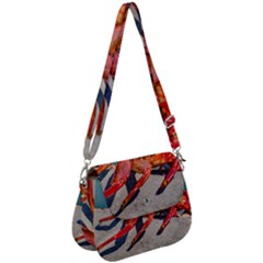 Colored Crab, Galapagos Island, Ecuador Saddle Handbag by dflcprintsclothing