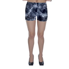 Tropical Leafs Pattern, Black And White Jungle Theme Skinny Shorts by Casemiro