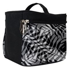 Tropical Leafs Pattern, Black And White Jungle Theme Make Up Travel Bag (small) by Casemiro