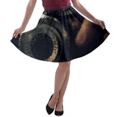 Creative Undercover Selfie A-line Skater Skirt by dflcprintsclothing