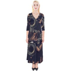 Creative Undercover Selfie Quarter Sleeve Wrap Maxi Dress by dflcprintsclothing