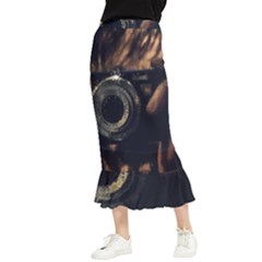Creative Undercover Selfie Maxi Fishtail Chiffon Skirt by dflcprintsclothing