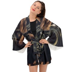 Creative Undercover Selfie Long Sleeve Kimono