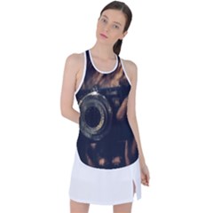 Creative Undercover Selfie Racer Back Mesh Tank Top by dflcprintsclothing