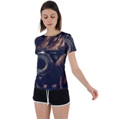 Creative Undercover Selfie Back Circle Cutout Sports Tee