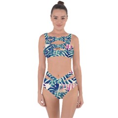 Monstera Leaf Bandaged Up Bikini Set  by goljakoff