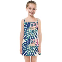 Monstera Leaf Kids  Summer Sun Dress by goljakoff