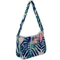 Monstera Leaf Zip Up Shoulder Bag by goljakoff