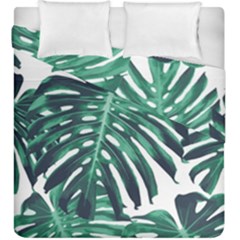 Green Monstera Leaf Duvet Cover Double Side (king Size)