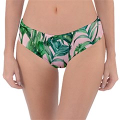 Green Leaves On Pink Reversible Classic Bikini Bottoms by goljakoff
