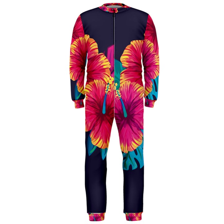 Neon flowers OnePiece Jumpsuit (Men) 