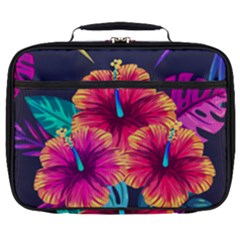 Neon Flowers Full Print Lunch Bag by goljakoff