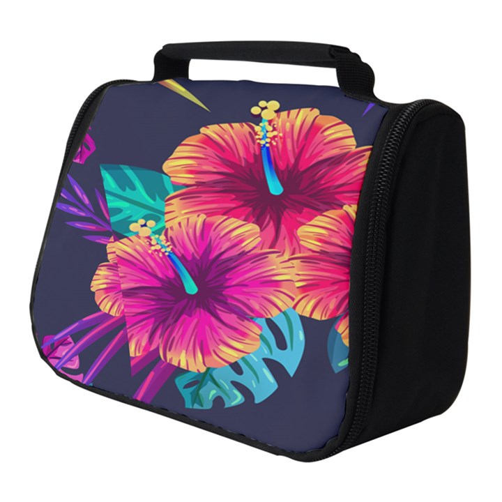 Neon flowers Full Print Travel Pouch (Small)