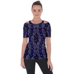 Mandala Cage Shoulder Cut Out Short Sleeve Top by MRNStudios