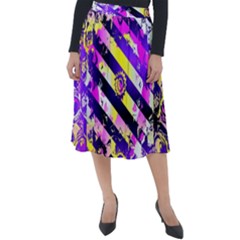 Pop Punk Mandala Classic Velour Midi Skirt  by MRNStudios