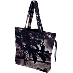 Dark Spring Drawstring Tote Bag by MRNStudios