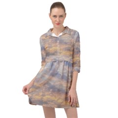 Cloudscape Photo Print Mini Skater Shirt Dress by dflcprintsclothing