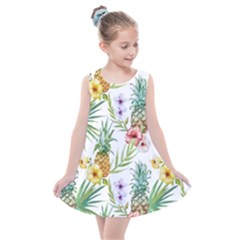 Tropical Pineapples Kids  Summer Dress