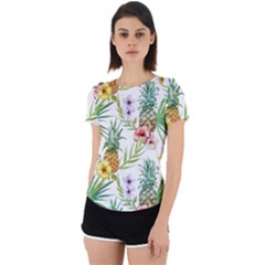 Tropical Pineapples Back Cut Out Sport Tee by goljakoff