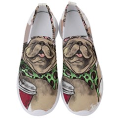 Pug Lover Coffee Men s Slip On Sneakers by EvgeniaEsenina