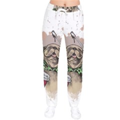 Pug Lover Coffee Women Velvet Drawstring Pants