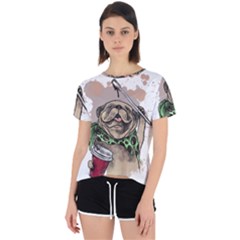 Pug Lover Coffee Open Back Sport Tee